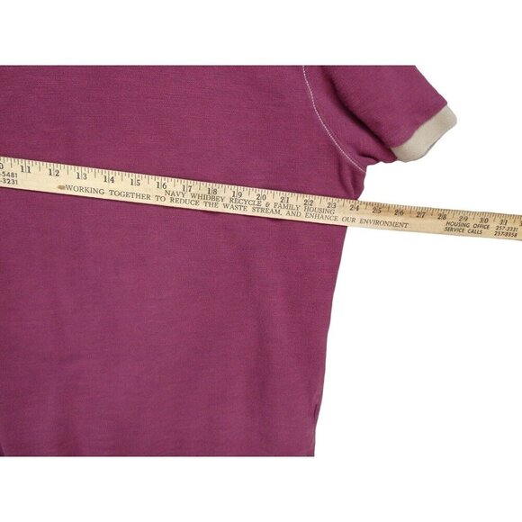 Carbon 2 Cobalt Mens Polo Shirt Size XL Burgundy Grey Trim Short Sleeve - Picture 4 of 10